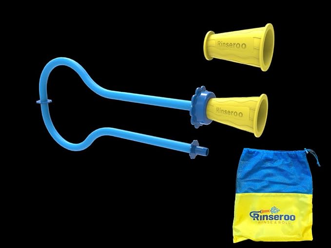 Rinseroo JUMBO Shower Cleaning Thing Slip-On Handheld Hose Attachment | 6 Ft Hose, Fits Up to 7" Shower Head, Fast Mess-Free Wall Rinsing, Converts Standard Shower to Handheld