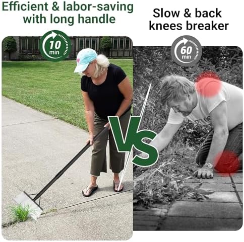 Garden Flat Shovel Scraper, Multifunctional Garden Cleaning Shovel with 59 Inch Long Handle, Heavy Duty Outdoor Floor Scraper for Weed Cleaning,Trenching,Edging and Removing Snow,Ice,Weeds,Dirty,Moss
