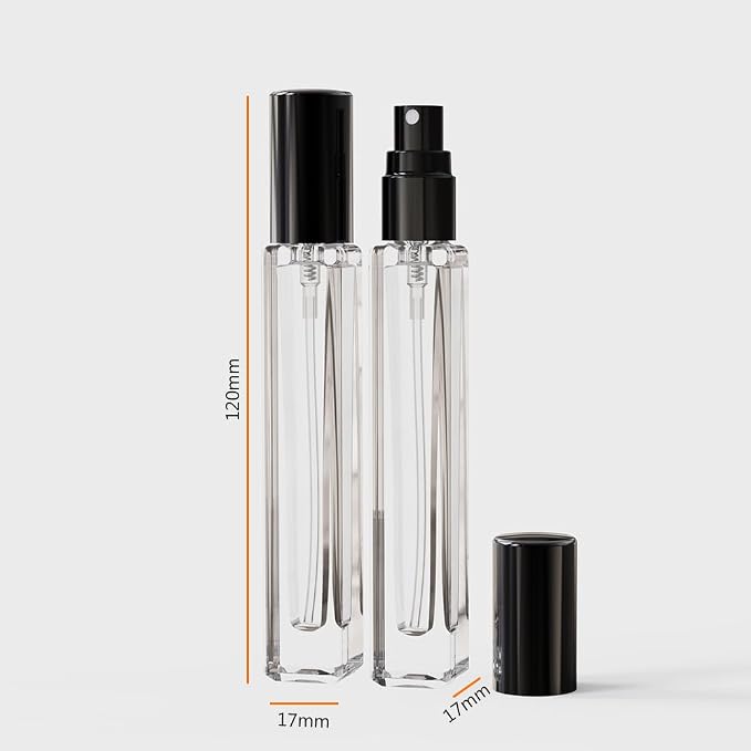 5PK 10ml Travle Refillable Perfume Sprayer Bottle w/Tools | cologne atomizer,empty,leak proof,travel sized,pocket perfume dispenser spray bottle,mini perfume sample bottle