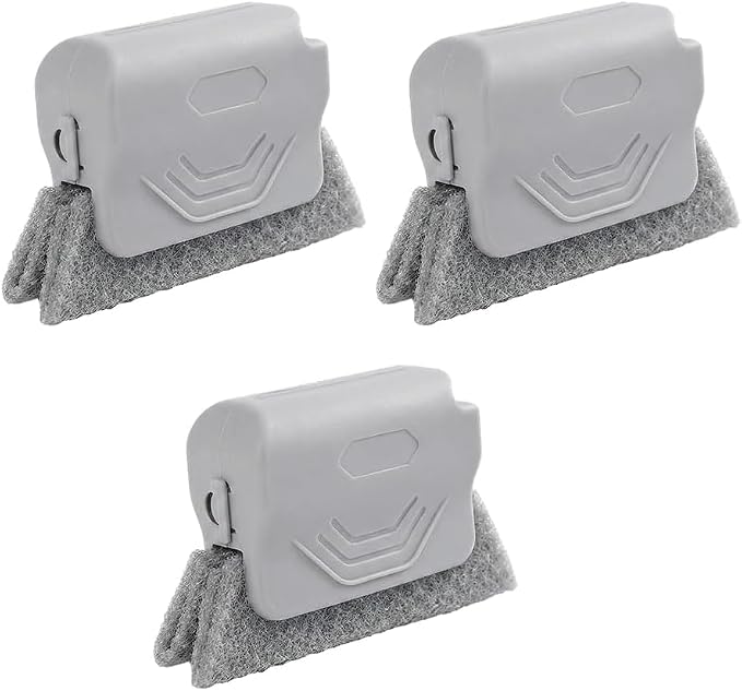 Window Track Cleaner,2026 new Handheld Cleaning Brush Set, for Window Slides Grooves, Tile Grout Lines, Shutter Slats, Car Ac Vents & Narrow Gaps (Gray 3pcs)