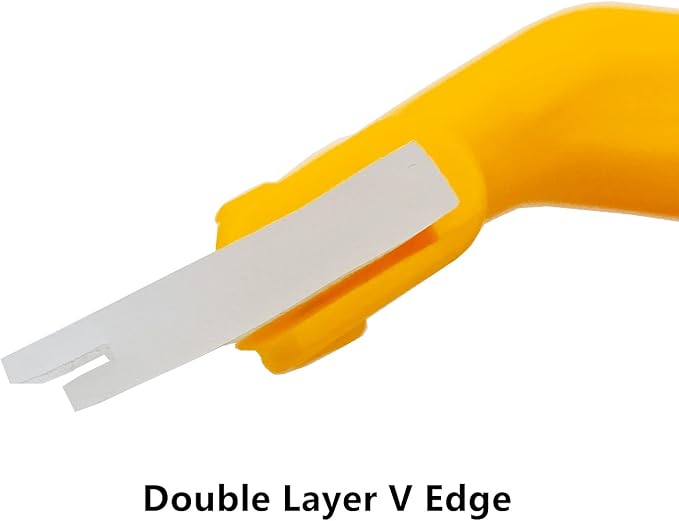 CCyanzi Silicone Blade Small Squeegee, Shower Glass Squeegee, Window Tint, for Window, Bathroom Mirrors, Shower Door and Car Windshield, 5.5x5.5inch, Yellow