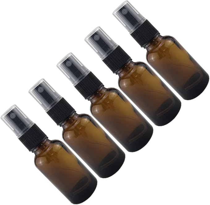 LIFKOME 5pcs Pressurized Spray Bottle Set Refillable Oil Bottle Pump for Travel Home and Spa