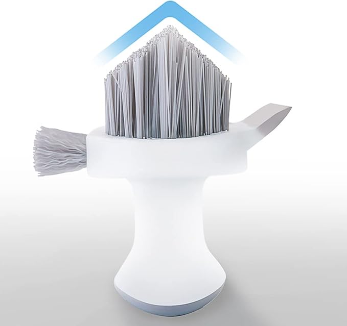 Grout and Corner Scrubber Brush with Scraper Tool 4-in-1, Stiff Bristles Crevice Floor Cleaner for Cleaning Bathroom Kitchen Wall Gap Cleaning Brush