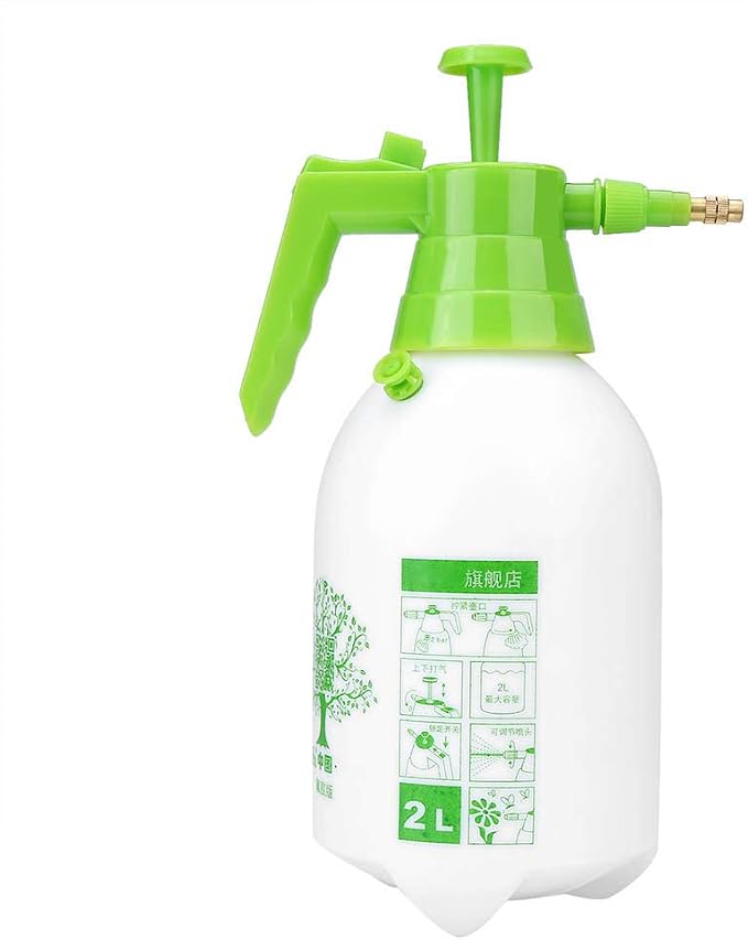 Garden Pump Sprayer, 2L Plant Spray Bottle Handheld Pump Sprayer Pressurized Spray Bottle Large Capacity Sprinkler Tool for Spraying Watering