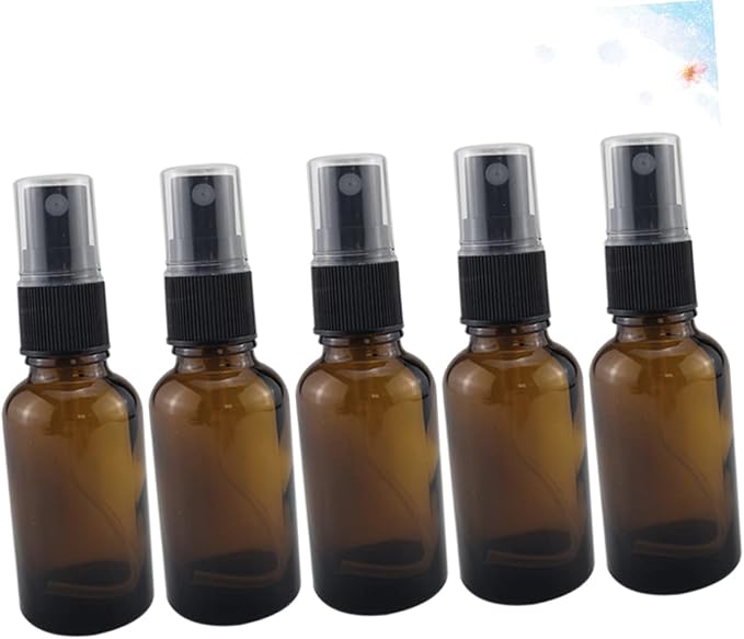 LIFKOME 5pcs Pressurized Spray Bottle Set Refillable Oil Bottle Pump for Travel Home and Spa