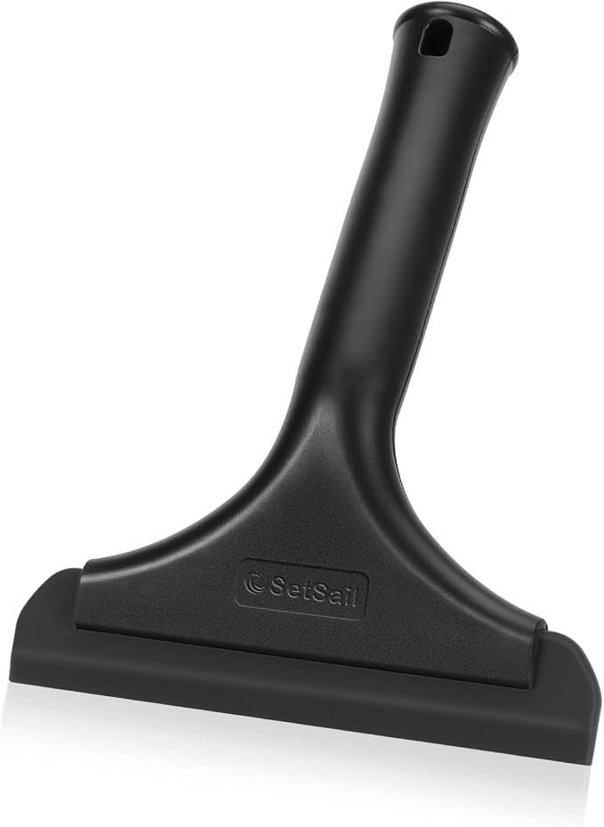 SetSail Shower Squeegee for Glass Doors, Small Squeegee for Shower Glass | Mini Silicone Squeegee for Window, Glass Door, Bathroom, Mirror, Car Window
