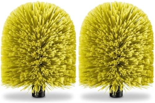 2 Pack Screw on Webster Cobweb Duster Head for Pole,Spider Web Remover Brush, Cobweb Duster Head Attachment,Fits Standard 3/4 inch Threaded Poles(Big, Green)