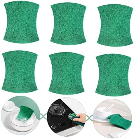 6Pcs Reusable Household Scrubber Pads Premium Scouring Pads for Dishes Pots and Surfaces Non Scratch Cleaning for Kitchen and Home Use