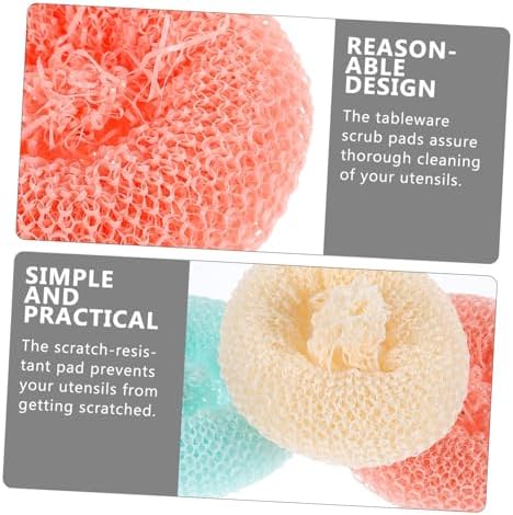 BESTOYARD 10pcs Scrubbers for Dishes Scouring Pads for Kitchen Cleaning Non-Scratch Design for Efficient Utensil Care for Pots and Pans