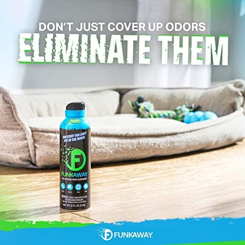 FunkAway Odor Eliminator Spray, Air Freshener for Home & Car, 8 oz, 3 Pk | Air freshener odor eliminator spray helps remove shoe, pet, and bulky-item smells that linger in hard-to-wash gear.