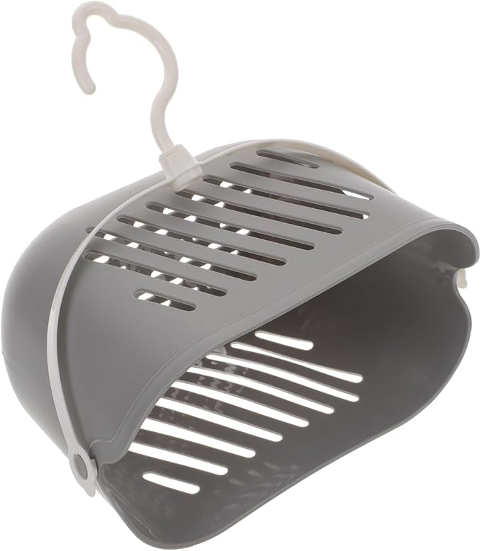 PRETYZOOM Hanging Shower Basket with Hook 8.26 X 5.51 X 5.11 Inch Plastic Bathroom Organizer for Toiletries and Cleaning Supplies Space-Saving Hanging Shower Caddy