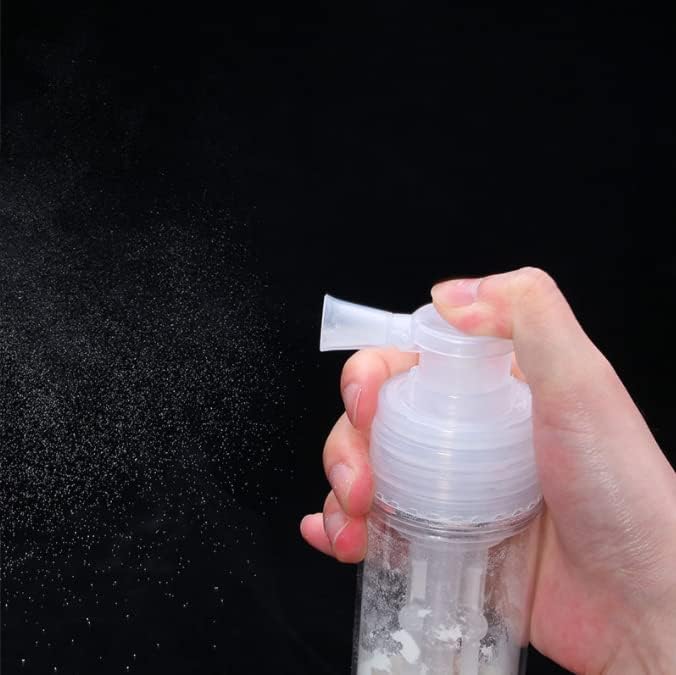 110ml Powder Spray Bottle Portable Detachable Travel Spray Bottle Plastic Powder Sprayer Bottles Container PET Cosmetics BottleRefillable Hair Fiber Applicator for Home Barber Shop