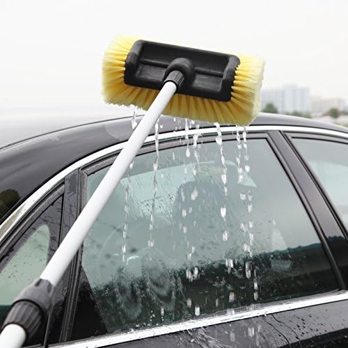 10" Car Wash Brush Head with Soft Bristle for Auto RV Truck Boat Camper Exterior Washing Cleaning, Yellow (1, 10" PRO MAX)