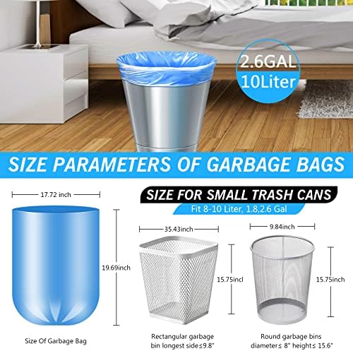 4 Gallon Small Trash Bags: 90 Count Thick 15L Bathroom Garbage Bags | Unscented 15L Wastebasket Liners, Tear-Resistant Small Plastic Bags for Office Bedroom & Cat Litter
