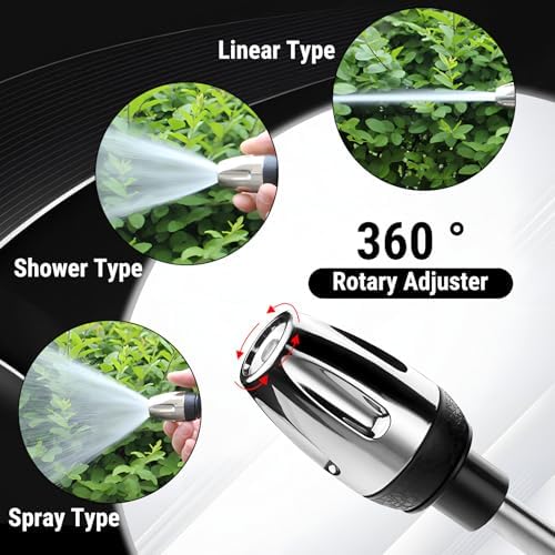 Pressure Washer, High Pressure Hose Nozzle with Connectors, Water Sprayer Cleaning Tool for Car Window, High and Portable Pressure Washer Wand for Plant Watering and Lawn Care(Water Gun + Connector)
