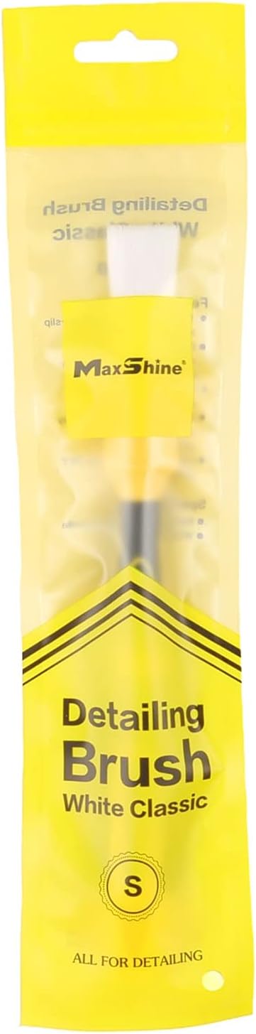 Maxshine Universal White Classic Detailing Brush Combo – Soft, Durable Synthetic Bristles – High-Density Brush for Interior & Exterior Cleaning – Premium Car Detailing Tool