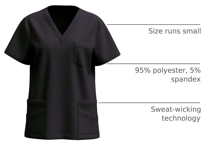 Women Nursing Scrubs Tops Housekeeping Uniform 2026 Women's Scrub Tops Cleaning Clothes for Cleaning Jobs