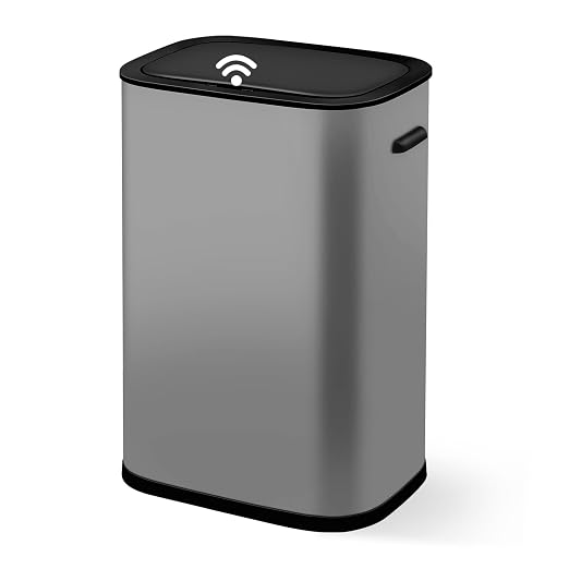 TrailBlaze Grey 50L/13 Gal Automatic Motion Sensor Trash Can with Lid, Dual Trash & Recycling Bin for Kitchen, Office, Bedroom, Bathroom