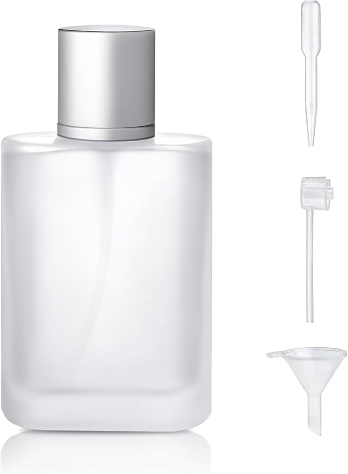 50ml/1.7 Oz Glass Perfume Spray Bottle Perfume Atomizer Empty | Refillable Perfume Cologne Spray Bottle Fine Mist with 3 Kinds of Perfume Dispenser
