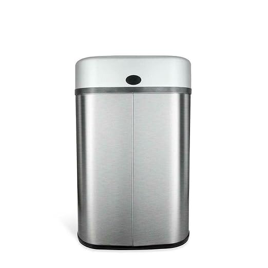 Automatic Touchless Kitchen Trash Can with Lid, Motion Sensor Trash Can for Kitchen, Bathroom, Living Room and Office, 21.1 Gallon/ 80 Liter, Stainless Steel…