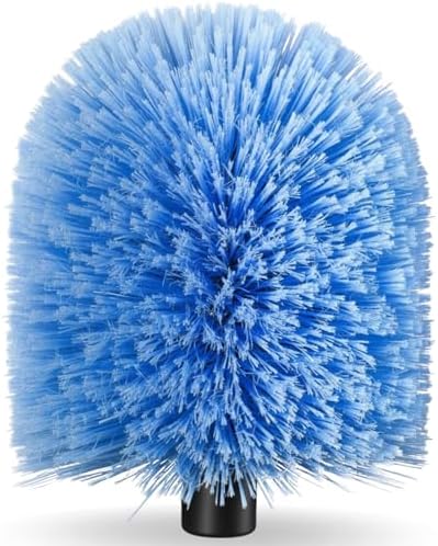 Screw on Webster Cobweb Duster Head for Pole,Spider Web Remover Brush, Cobweb Duster Head Attachment,Fits Standard 3/4 inch Threaded Poles(Big, Blue)
