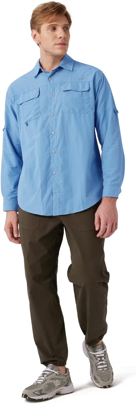 NAVISKIN Men's UPF 50+ Sun Protection Long Sleeve Fishing Shirts | UV Protective, Quick Dry, Vented Back, Utility Pockets, Roll Up Sleeves, Lightweight PFG Shirts For Hiking Camping Safari