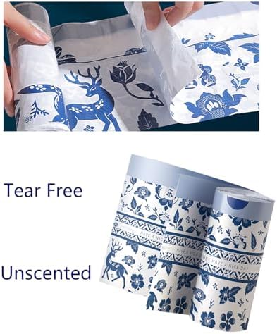 8 Gallon Small Trash Bags Blue No-Tearing Drawstring 1.1 Mil Thick -87 Count Small Garbage Bags for Bathroom Kitchen Toilet Home Office and Bedroom