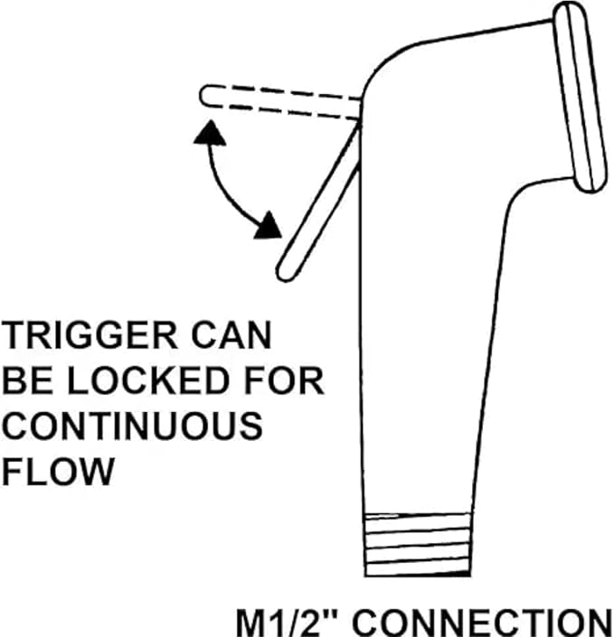 Bidet Attachment for Toilet Sprayer,for RV,car,Boat,Speedboat exits,1/2 "Connection Hose Bidet Attachment,Garden Shower Head,Boat Hose Nozzle (3)