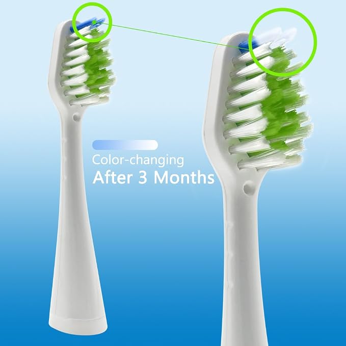 Replacement Toothbrush Heads for Waterpik Complete Care 5.0 WP-861 & CC-01 | 4-Pack,White,With Caps,Compatible with Waterpik Complete Care 5.0 (WP-861,WP-871,WP-876,WP-881,WP-890) & 9.0 (CC-01CD012-1)