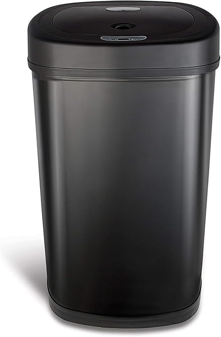 NINESTARS DZT-50-9BK The Original Automatic Motion Sensor Trash Can, 13.2 Gal. / 50 L., Black