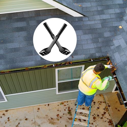 2 Pcs Gutter Cleaning Spoon Scoop Plastic Gutter Cleaner Attachments Shovel Tool Cleaning Shovel Removing Leaves Debris from Roofs Ground Hard to Reach Areas Driveway Cleaner Tools