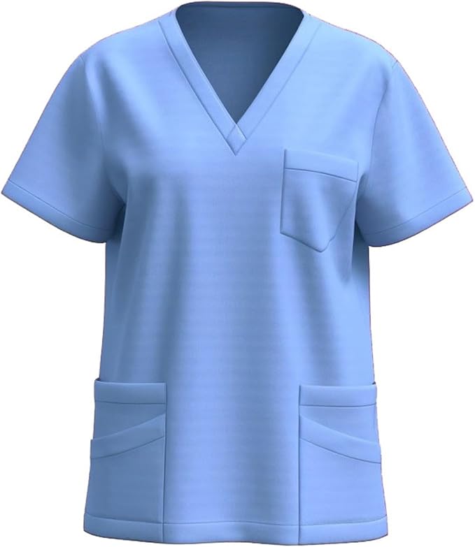 Women Nursing Scrubs Tops Housekeeping Uniform 2026 Women's Scrub Tops Cleaning Clothes for Cleaning Jobs