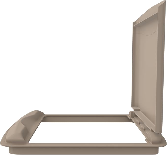 Rev-A-Shelf 50 Qt Under Sink Garbage Can Lid for Base Kitchen & Bathroom Cabinet, Replacement Plastic Trash Bin Lid Only, Champagne, RV-50-LID-12-1