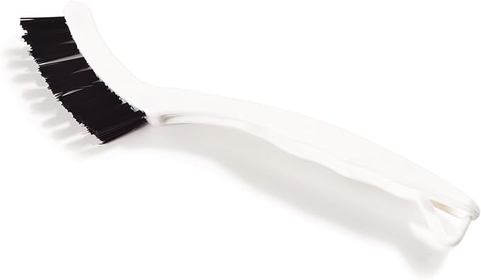 SPARTA Grout Brush with Stiff Nylon Bristles, 8 Inch, White, 24-Pack | Flo-Pac, Stiff Crimped Nylon Bristles, 2.75-Inch Brush Section, Narrow Crevices, BPA Free