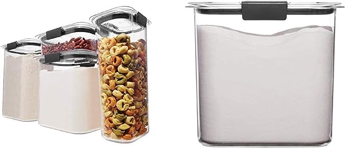 Rubbermaid Brilliance Food Storage Containers Set with Airtight Lids (12 Cup, 16 Cup)