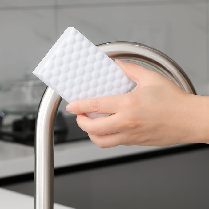 Magic Sponges Eraser,10 Pack Melamine Sponge in Bulk,2X Density,Long Lasting,Cleaning Sponge for Kitchen, Bathroom,Bathtub, Sink,Furniture, Wall Cleaner (White, 3.93x2.76x0.98in) | Long Lasting,Cleaning Sponge for Kitchen,Bathroom,Bathtub,Sink,Furnitur...