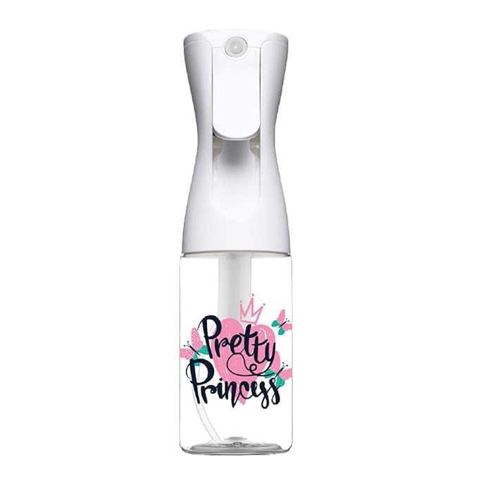 Stylist Airless Aerosol Refillable water sprayer 6oz Pretty Princess white