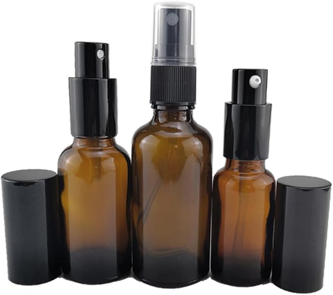 LIFKOME 5pcs Pressurized Spray Bottle Set Refillable Oil Bottle Pump for Travel Home and Spa