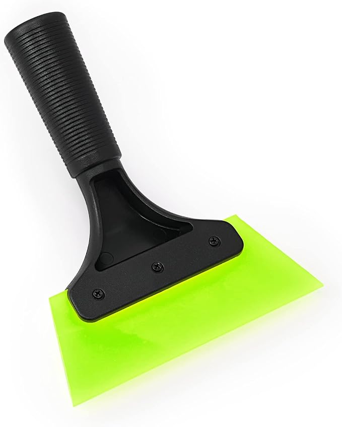 EHDIS Small Squeegee 5 inch Rubber Window Tint Windshield Scraper for Car,Glass, Mirror, Shower, Door,Bathroom Cleaning (Green)