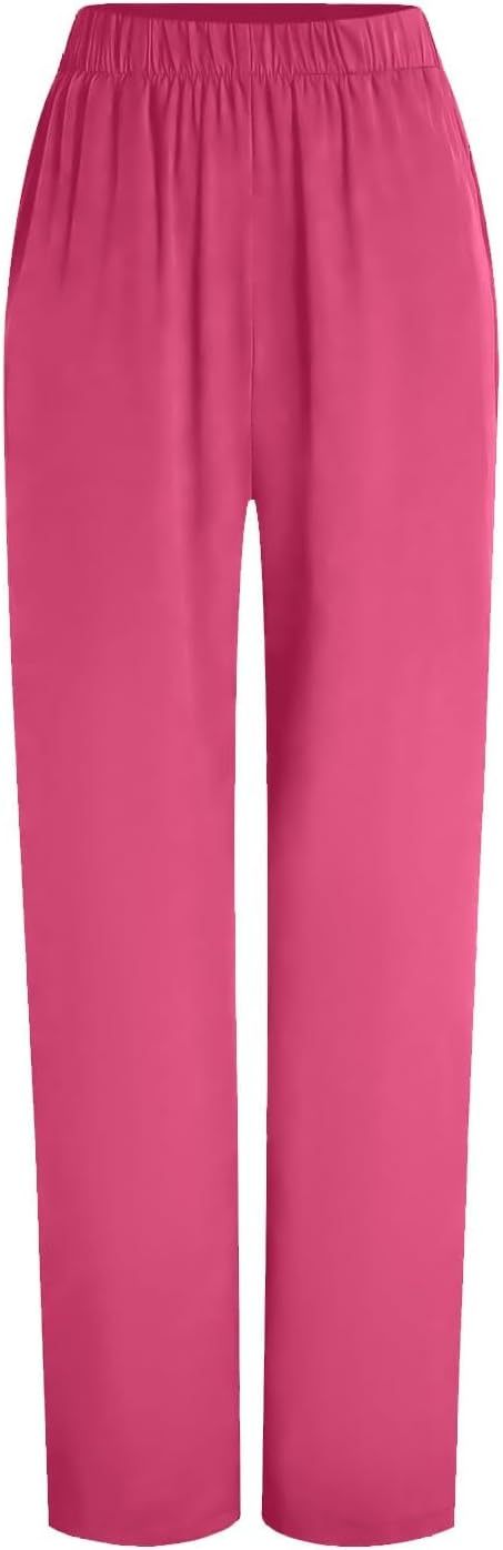 2026 Housekeeping Uniform Cleaning Uniforms - Button V Neck Top & Pants with Multi Pockets - Scrubs for Women