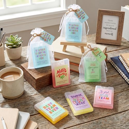 FoldTier 24 Set Housekeeping Week Gifts Bulk Hand Sanitizer Spray | Team Employee Appreciation Gift for Teacher Coworker Staff Nurse, 0.67 oz Mini Mist Hand Sanitizer Spray Travel Size with Tag