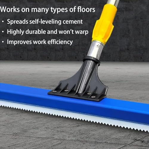 2 Pack 16 Inch Teeth Notched Squeegee, Epoxy Floor Squeegee with 0.16 Inch Teeth for Self Leveling Cement Urethane Epoxy, Lightweight Epoxy & Urethane Flooring Tool