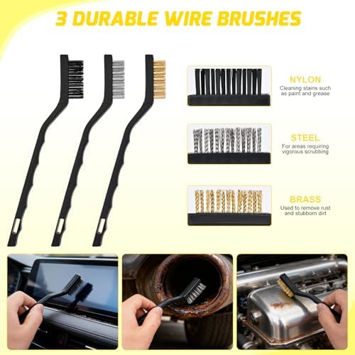 Nilight 37PCS Car Detailing Kit for Interior Exterior Car Care, Yellow | car wash cleaning kit with storage bag, Deep Clean Car Care Glass Windshield Dashboard Seat Air Vents Wheels Tires