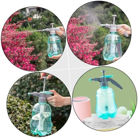 Pneumatic Water Spray Bottle with Ergonomic Grip Plastic Outdoor for Flower Watering and Plant Care Hand-pressurized for Continuous Use Random Color