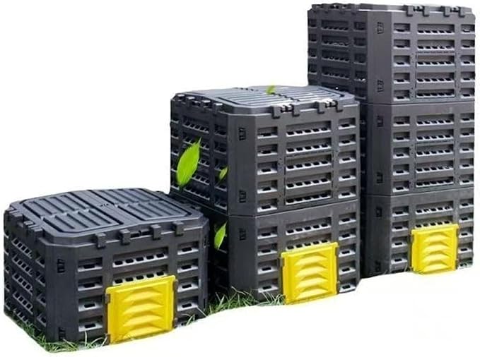 Vertical Stackable Composter for Small Spaces, Outdoor Garden Compost Bin with Expandable Design, Easy Assembly Food Waste Recycling Container(Second Floor)