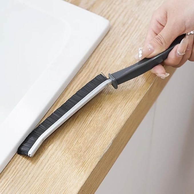 Multi-Functional Window Track Cleaner - Window Groove Cleaning Brush Tools with Corner Scraper & Detachable Brush, Portable for Crevice - Sill Scrub Brush Tool for Bathroom, Kitchen Tiles, Door Slots