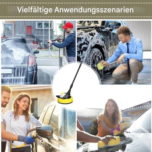 Pressure Washer, Concrete Cleaner, Pressure Washer Broom | Reusable Cleaning Tools Sidewalk Scrubber, Portable Outdoor Scrub Cleaner for Driveways, Walkways, Yards, A: Foam