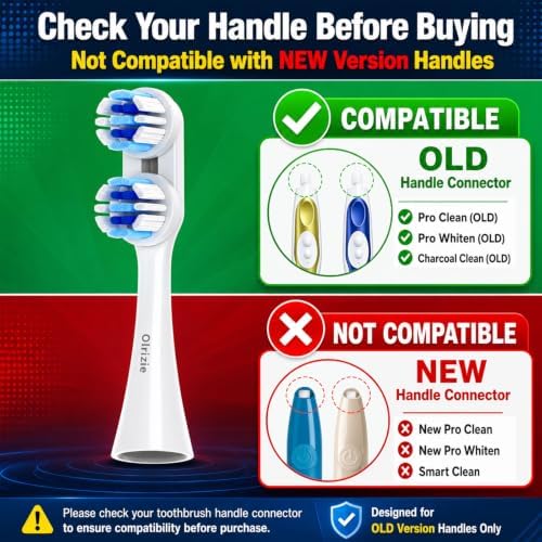 Spin Brush Pro Clean Replacement Heads, Old Version, 8 Pack | Compatible with Pro Whiten,Pro+ Deep Clean & Pro+ Gum Health(ONLY for Old Version Spinbrush) NOT Compatible with NEW Models