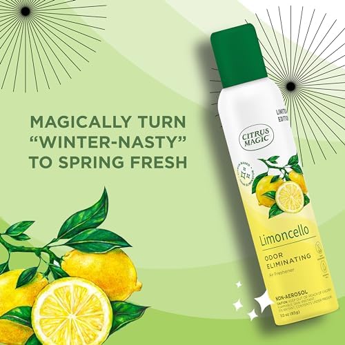Citrus Magic Air Freshener Spray, Limoncello, 3 Ounce, Pack of 3 | Odor Eliminator for Home, Up to 7 Hours of Freshness, Non-Aerosol, Citrus-Based Formula