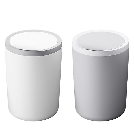 Automatic Smart Trash Can Sensor Motion Can with Lid for Bathroom Kitchen | Motion-sensing lid auto-opens within 11.8 inches, closes after 6s. Sealed odor block, low power, fit apartment hotel office.